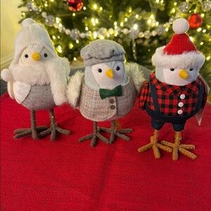 Target Wondershop lot of 3 bird collectibles- winter- NWT